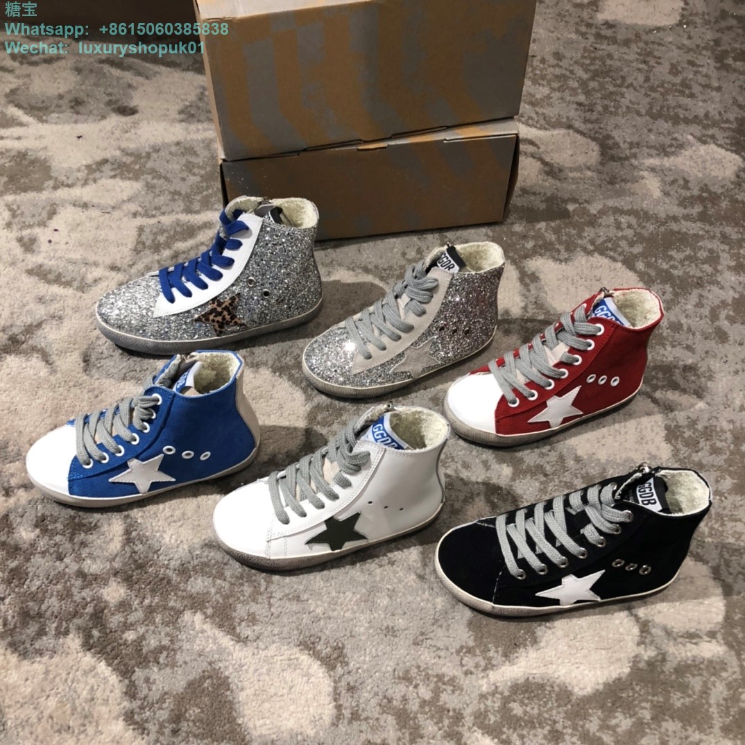Kids Golden Goose Glitter High tops Old School Young Superstar GGDB Sneaker children youth Boy Girl Shoes