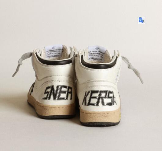 Kids Golden Goose GGDB Sneaker children youth Boy Girl Shoes Young Sky-Star in white nappa with black star and heel tab