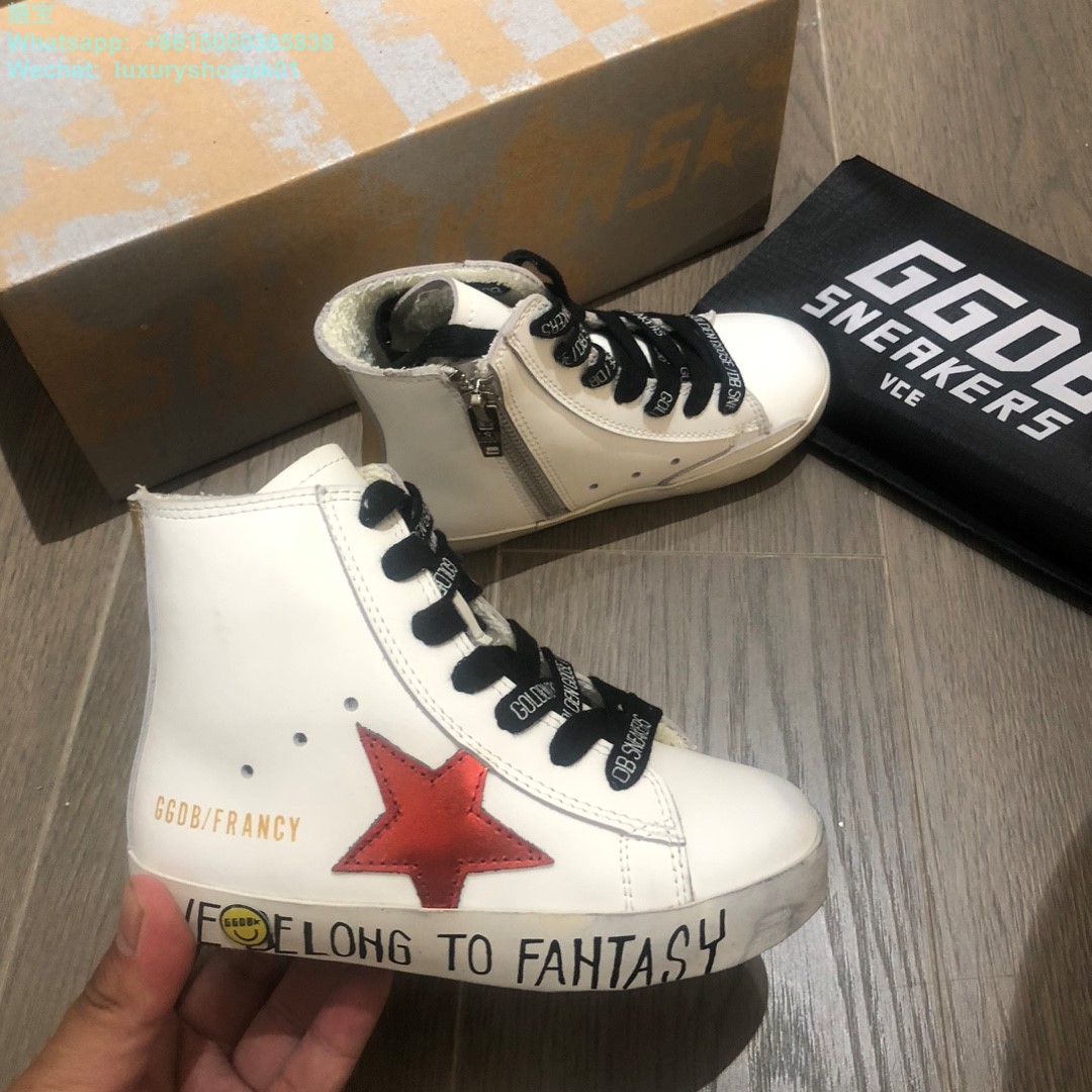 Kids Golden Goose Francy High tops Old School Young Superstar GGDB Sneaker children youth Boy Girl Shoes
