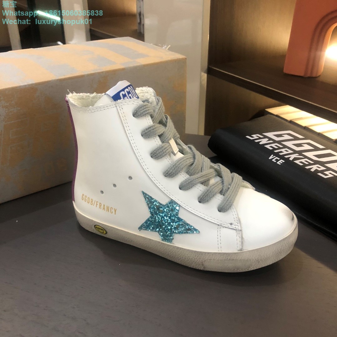 Kids Golden Goose Francy High tops Old School Young Superstar GGDB Sneaker children youth Boy Girl Shoes