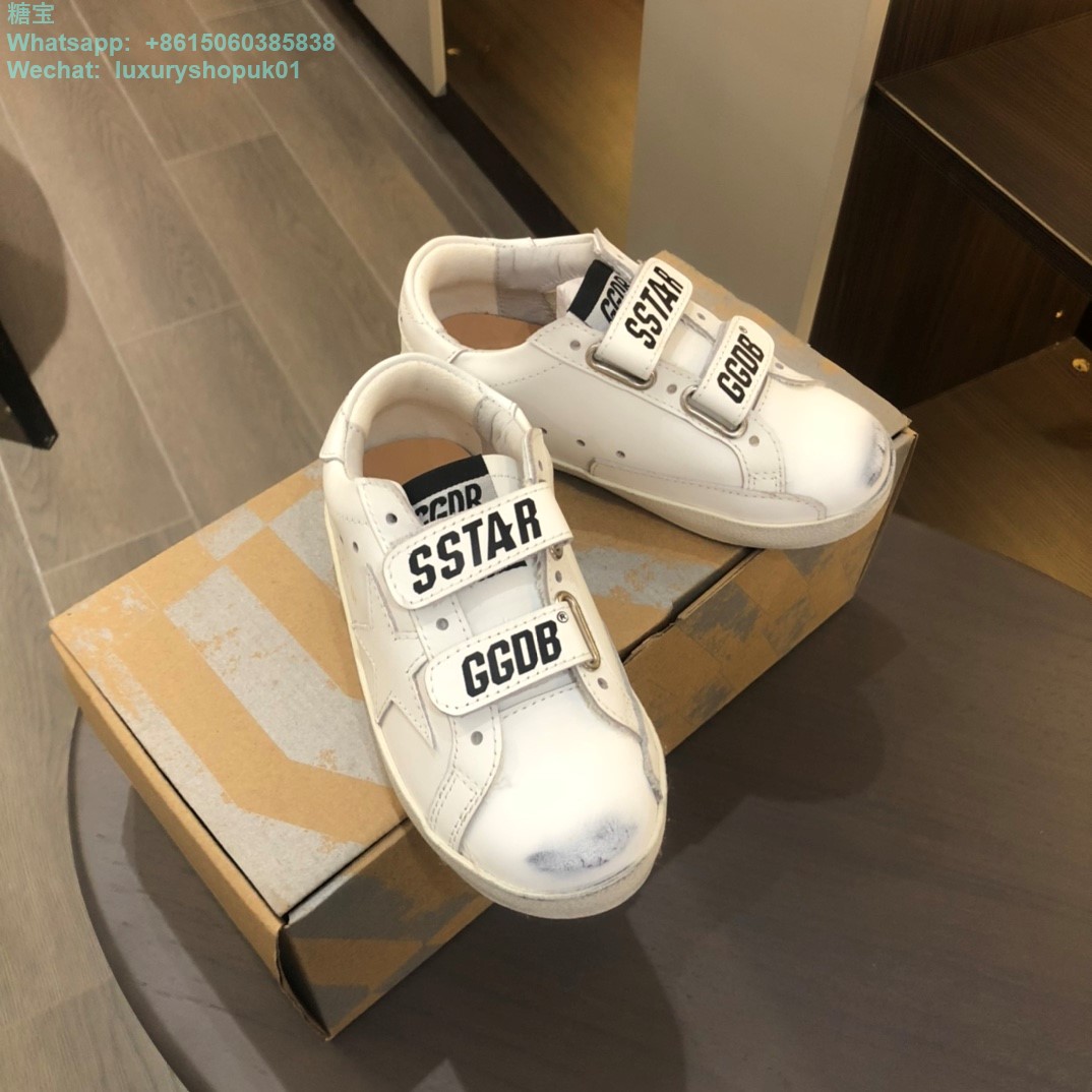 Kids Golden Goose Old School Young Velcro straps edt Superstar GGDB Sneaker children youth Boy Girl Shoes