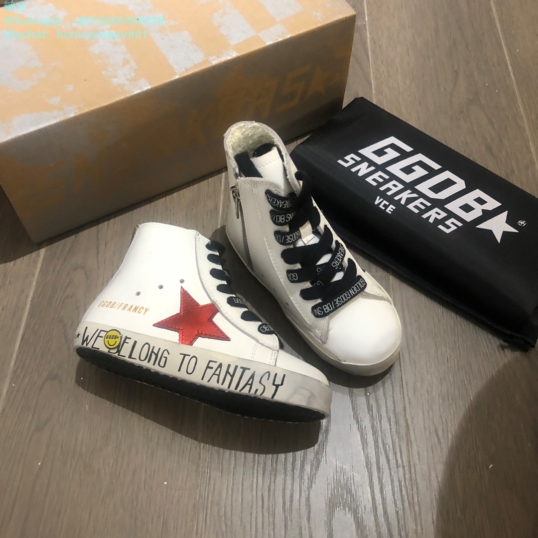 Kids Golden Goose Francy High tops Old School Young Superstar GGDB Sneaker children youth Boy Girl Shoes