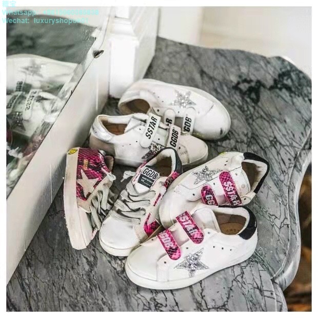 Kids Golden Goose Old School Young Velcro straps edt Superstar GGDB Sneaker children youth Boy Girl Shoes