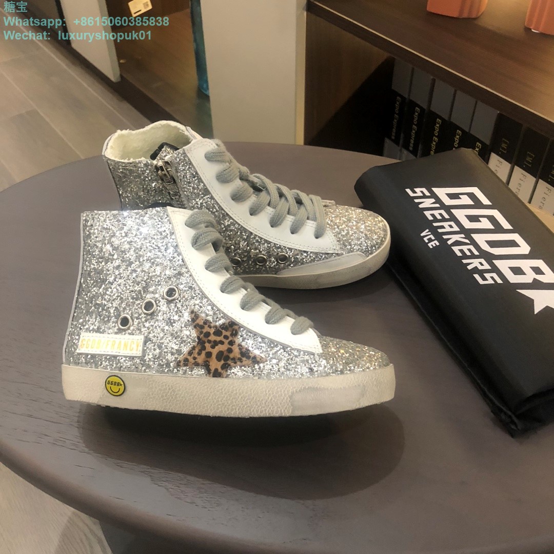 Kids Golden Goose Glitter Francy High tops Old School Young Superstar GGDB Sneaker children youth Boy Girl Shoes
