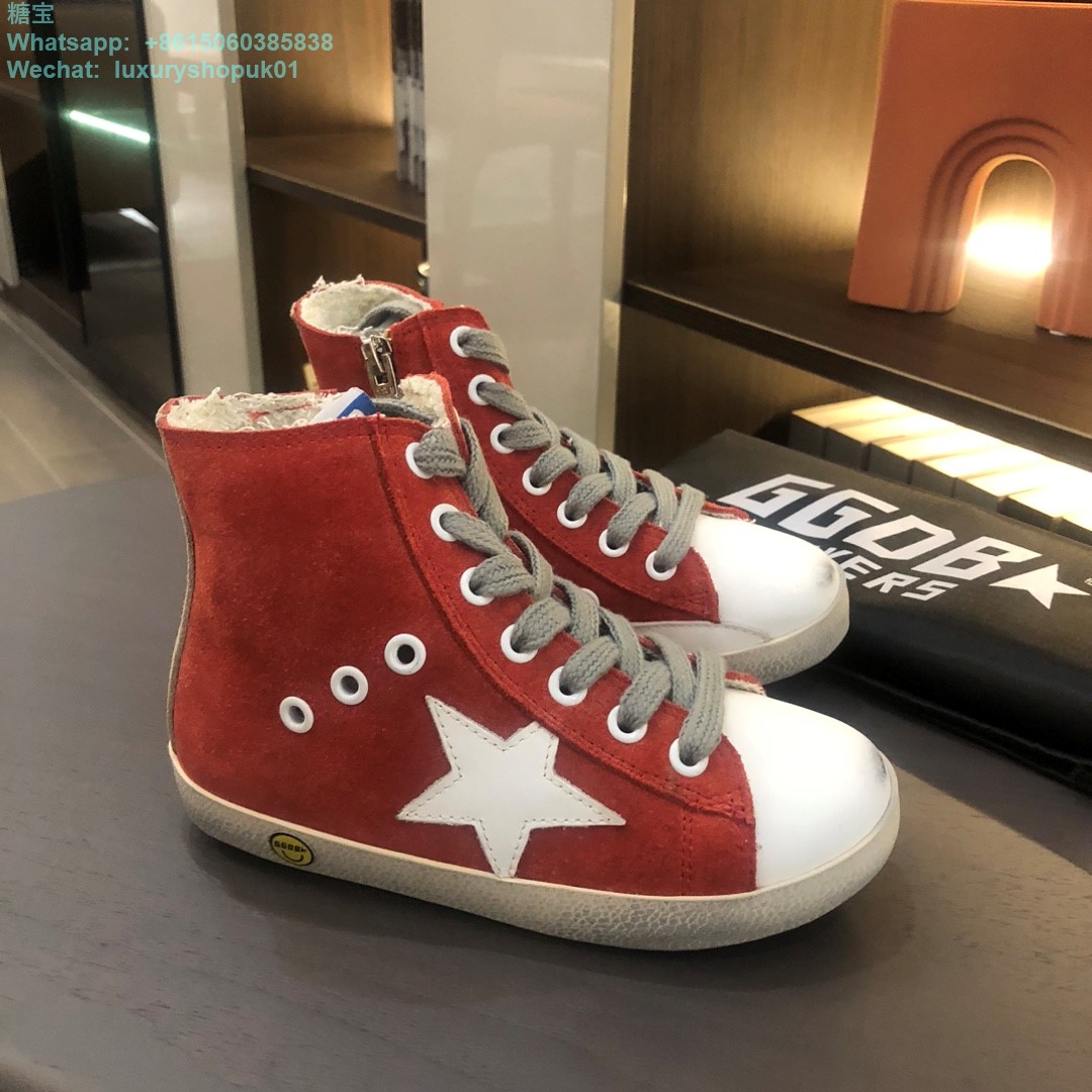Kids Golden Goose Suede High tops Old School Young Superstar GGDB Sneaker children youth Boy Girl Shoes