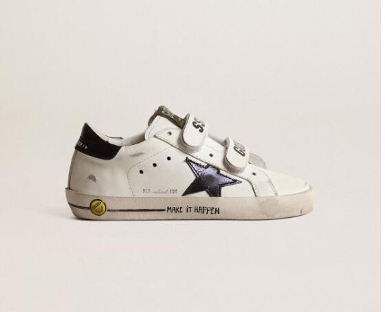 Kids Golden Goose GGDB Sneaker children youth Boy Girl Shoes Old School Young with metallic leather star and black heel tab
