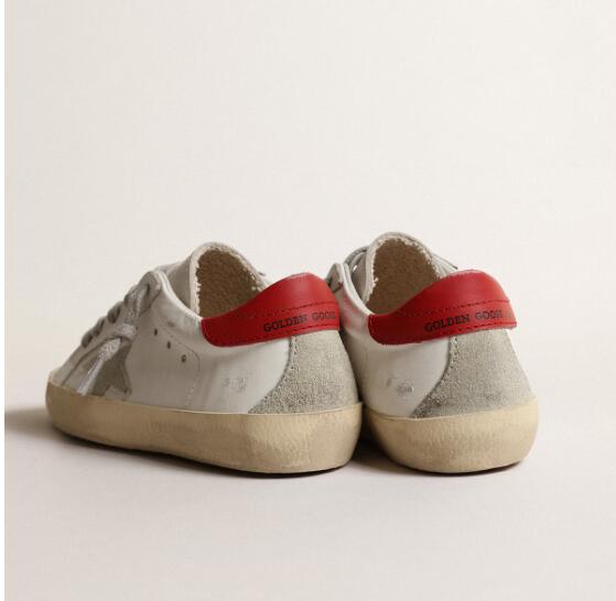 Kids Golden Goose GGDB Sneaker children youth Boy Girl Shoes Super-Star Junior with suede star and red leather heel tab