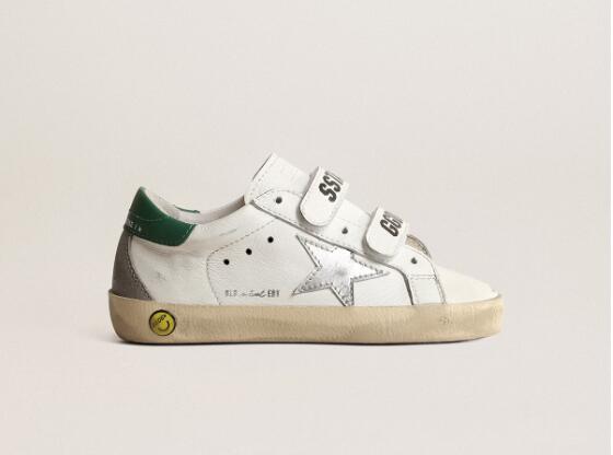 Kids Golden Goose GGDB Sneaker children youth Boy Girl Shoes Old School Young with metallic leather star and green heel tab