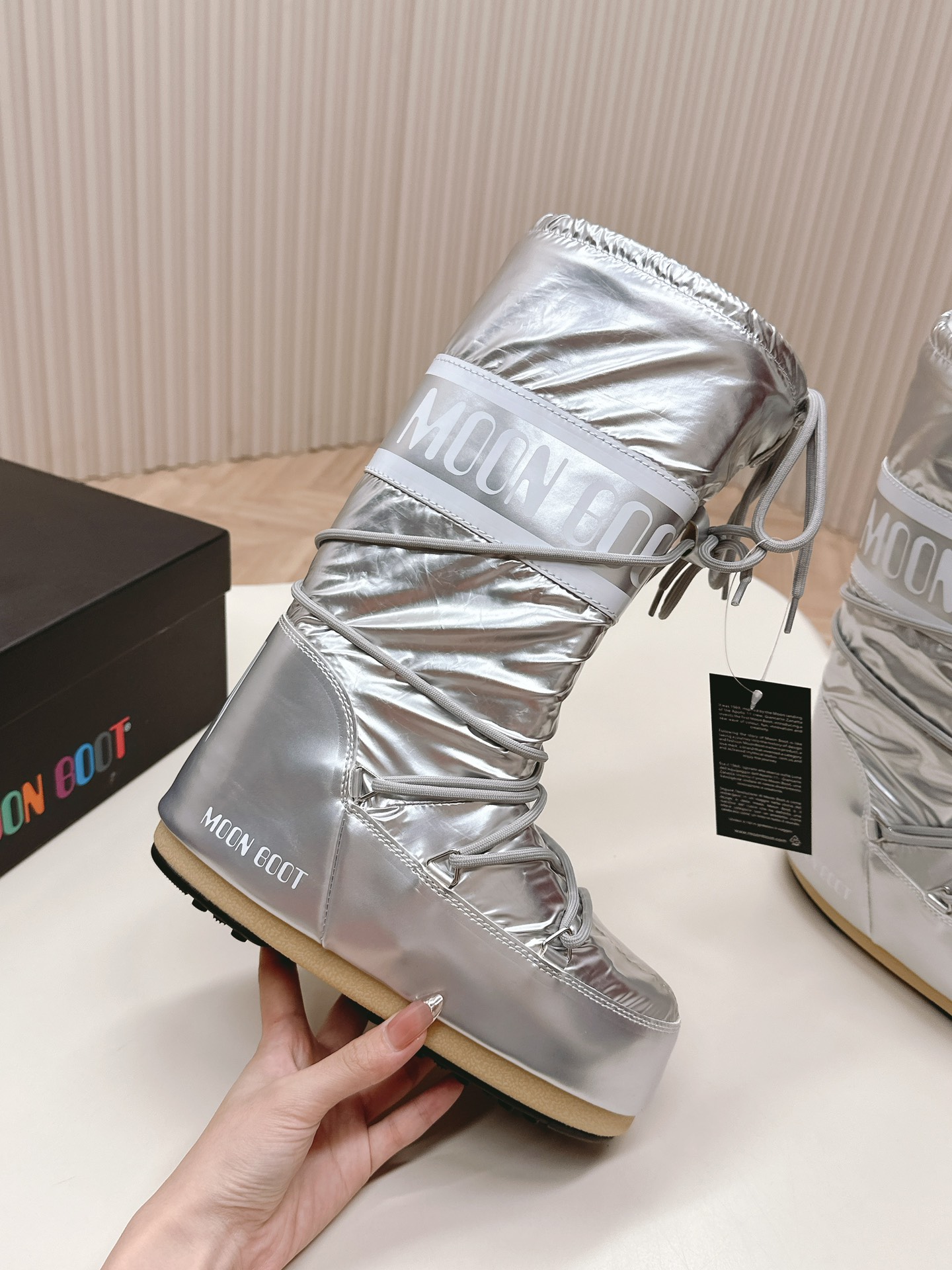 Moon Boot Icon Glance Shell And Faux Leather Nylon Snow Boots Women Snow boots