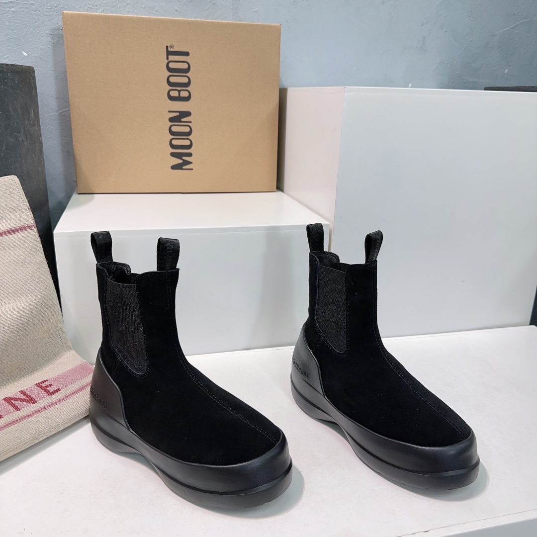 Moon Boot Luna Suede Ankle Chelsea Boots Women Snow Boot