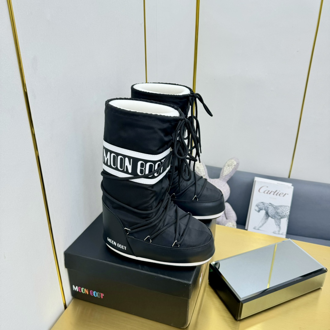 Moon Boot Icon Glance Satin Boots Mid-calf padded satin boots Snow Women Shoes