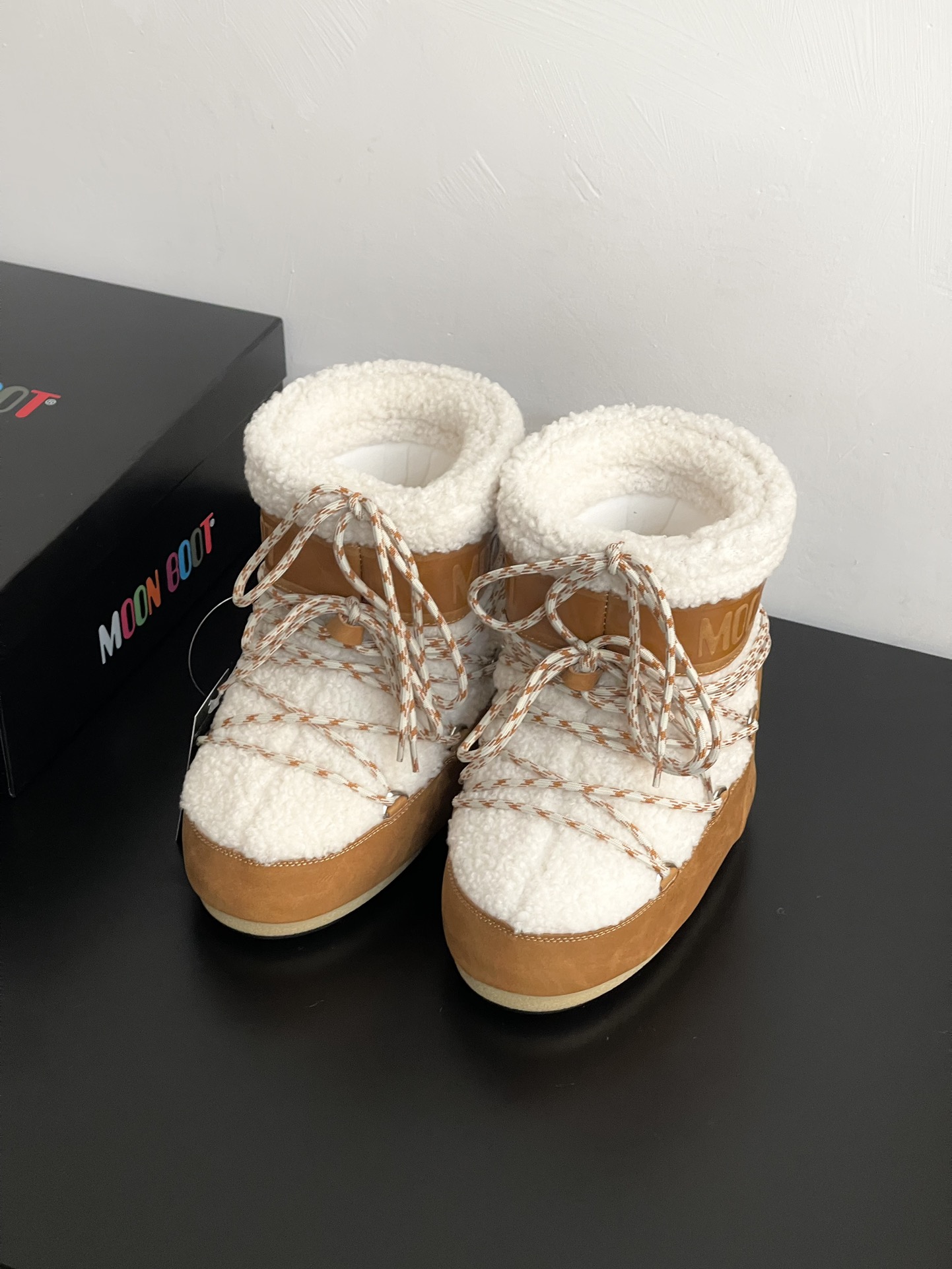 Moon Boot Fur Classic Icon Low Nylon Glance Ankle Boots Lace-Up Women Padded Snow Boot