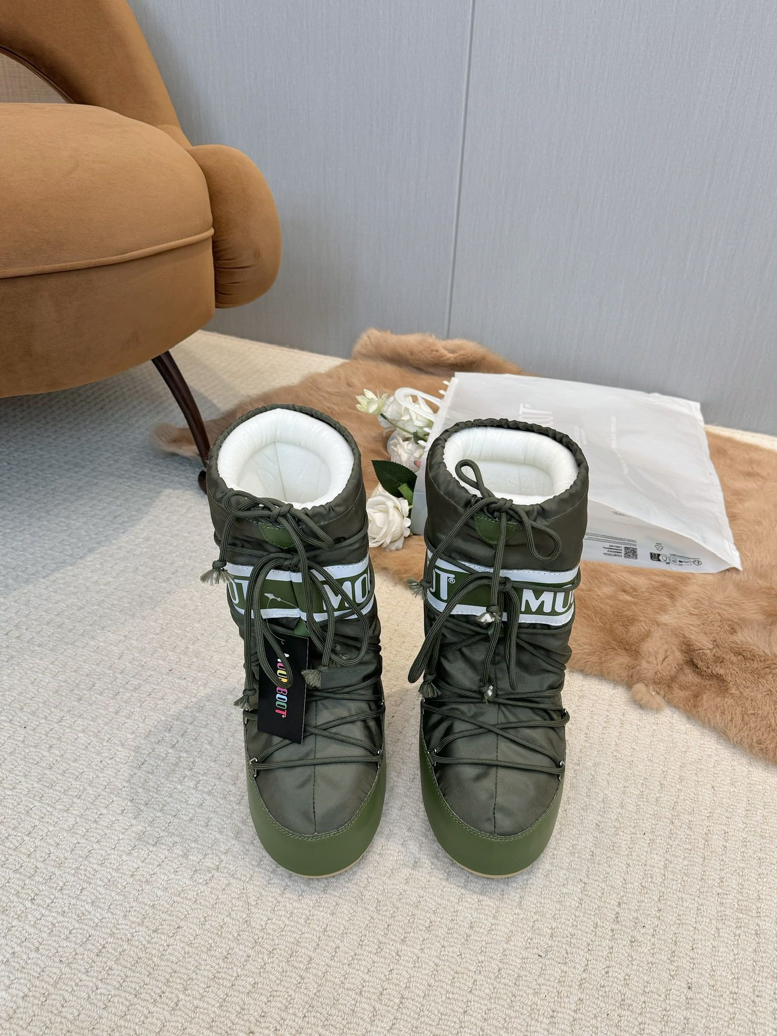 Moon Boot Icon Shell Faux Leather Nylon Lace-Up Snow Boots Women