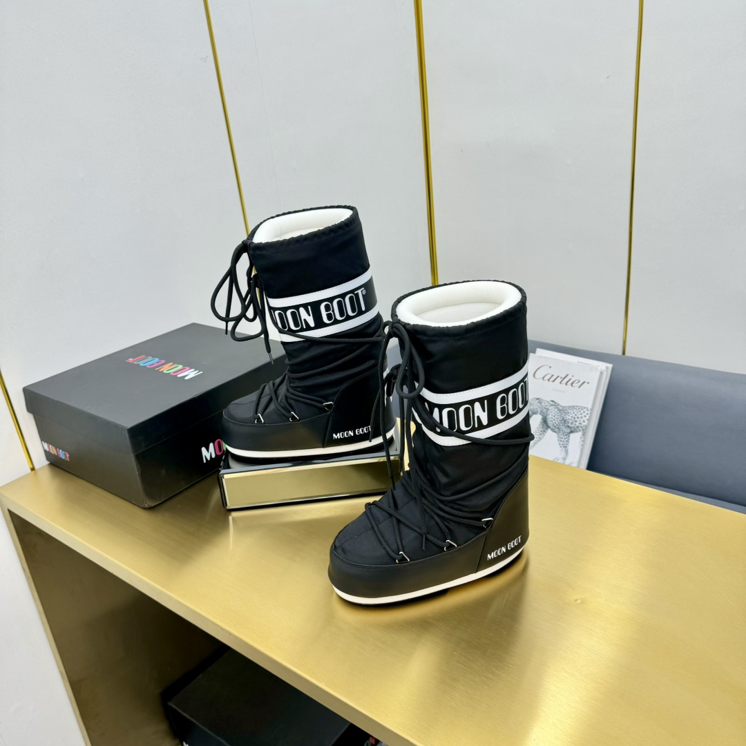 Moon Boot Icon Glance Satin Boots Mid-calf padded satin boots Snow Women Shoes