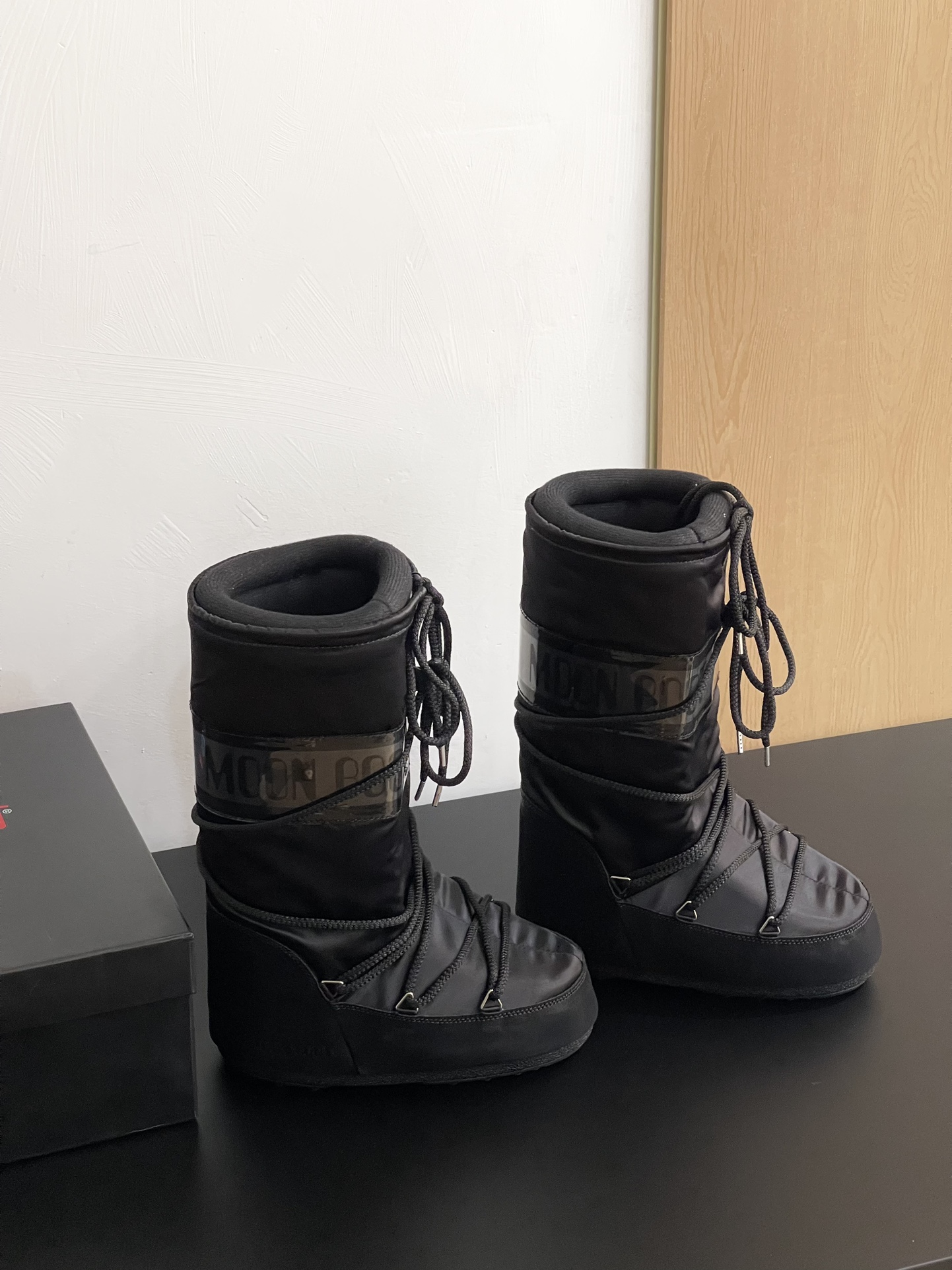 Moon Boot Icon Glance Satin Nylon Lace-Up Women Snow Boots