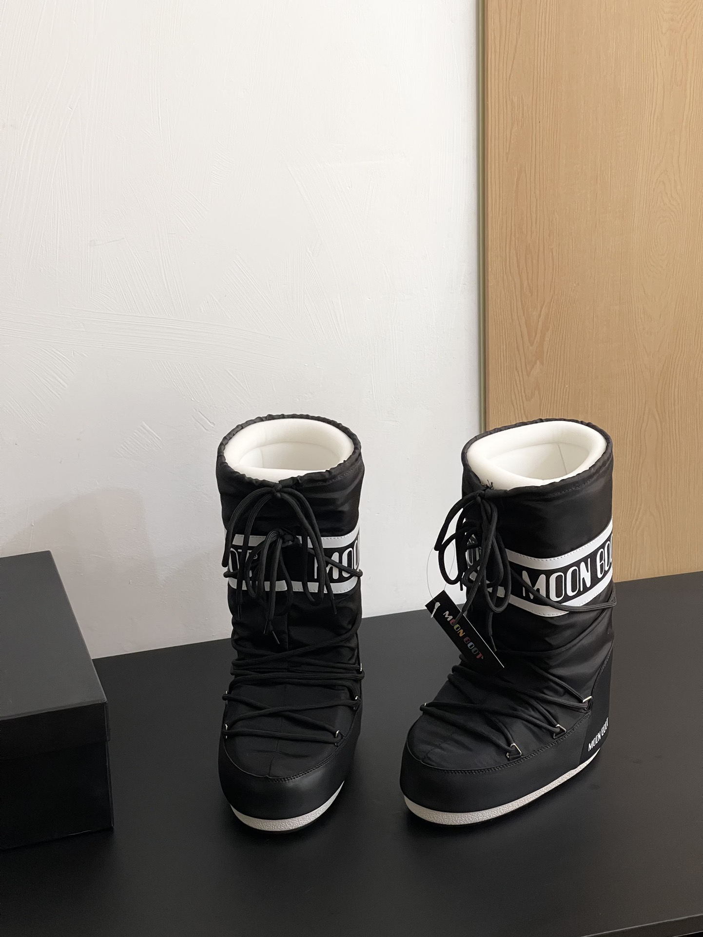 Moon Boot Icon Glance Satin Nylon Lace-Up Women Snow Boots