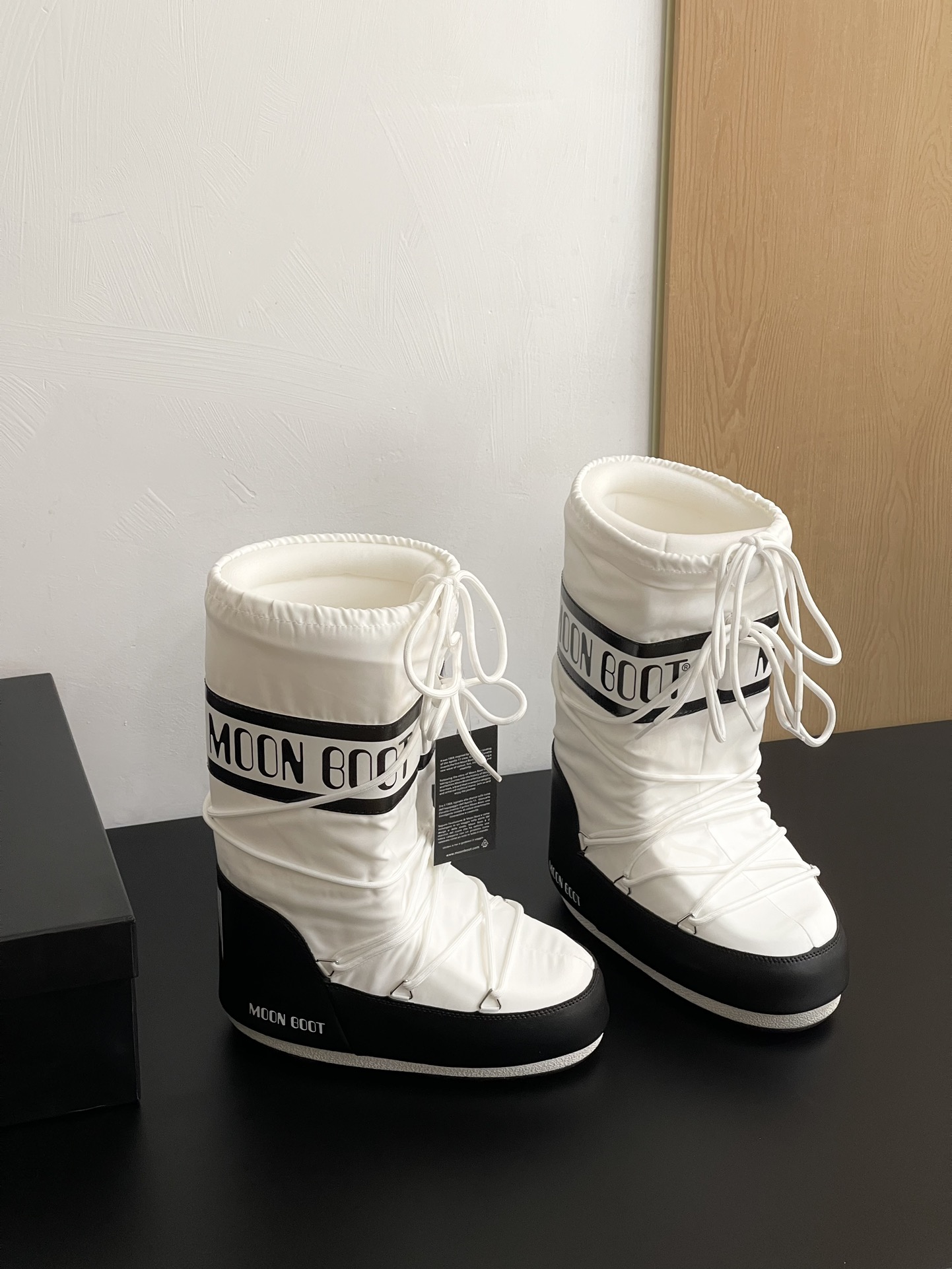 Moon Boot Icon Glance Satin Nylon Lace-Up Women Snow Boots