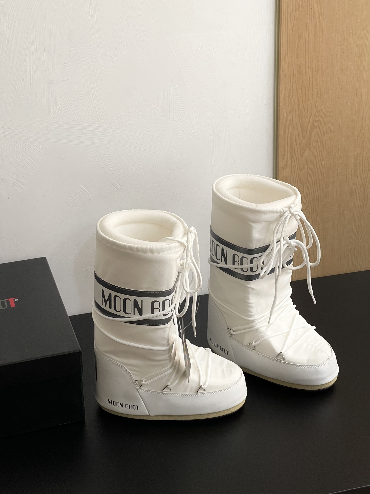 Moon Boot Icon Glance Satin Nylon Lace-Up Women Snow Boots