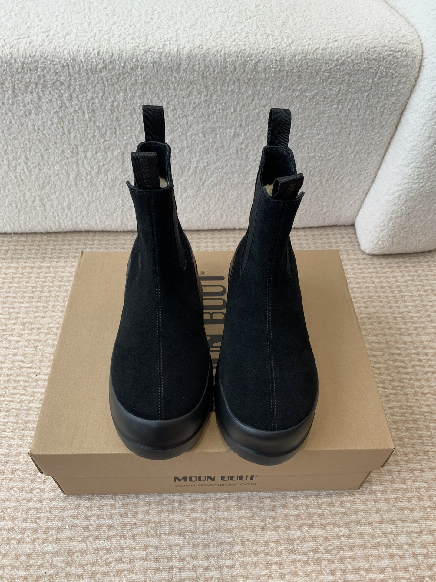 Moon Boot Luna Suede Ankle Chelsea Boots Women Snow Boot