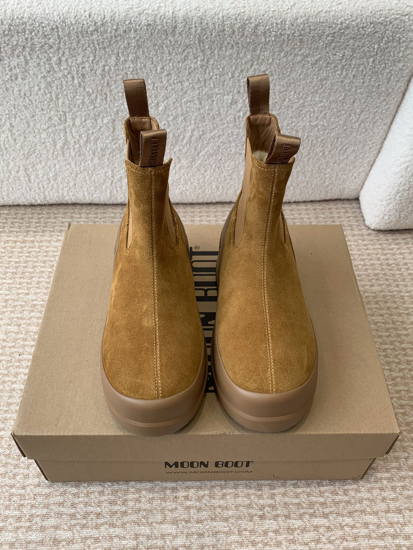 Moon Boot Luna Suede Ankle Chelsea Boots Women Snow Boot