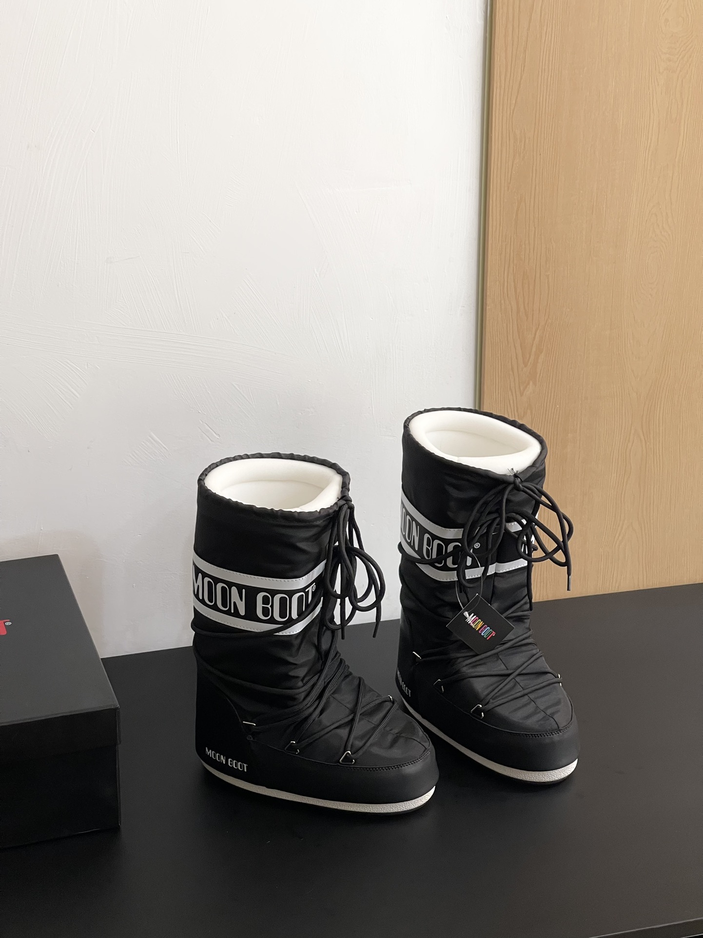 Moon Boot Icon Glance Satin Nylon Lace-Up Women Snow Boots