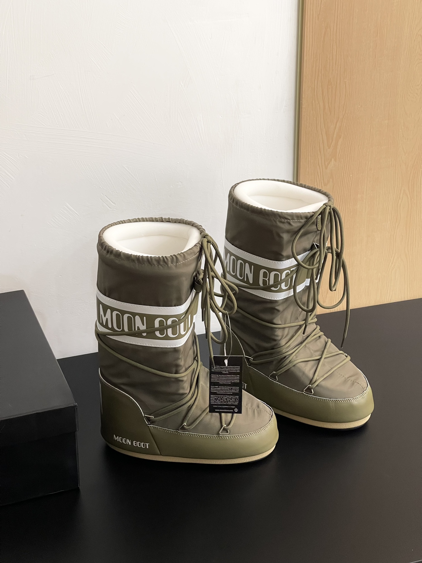 Moon Boot Icon Glance Satin Nylon Lace-Up Women Snow Boots