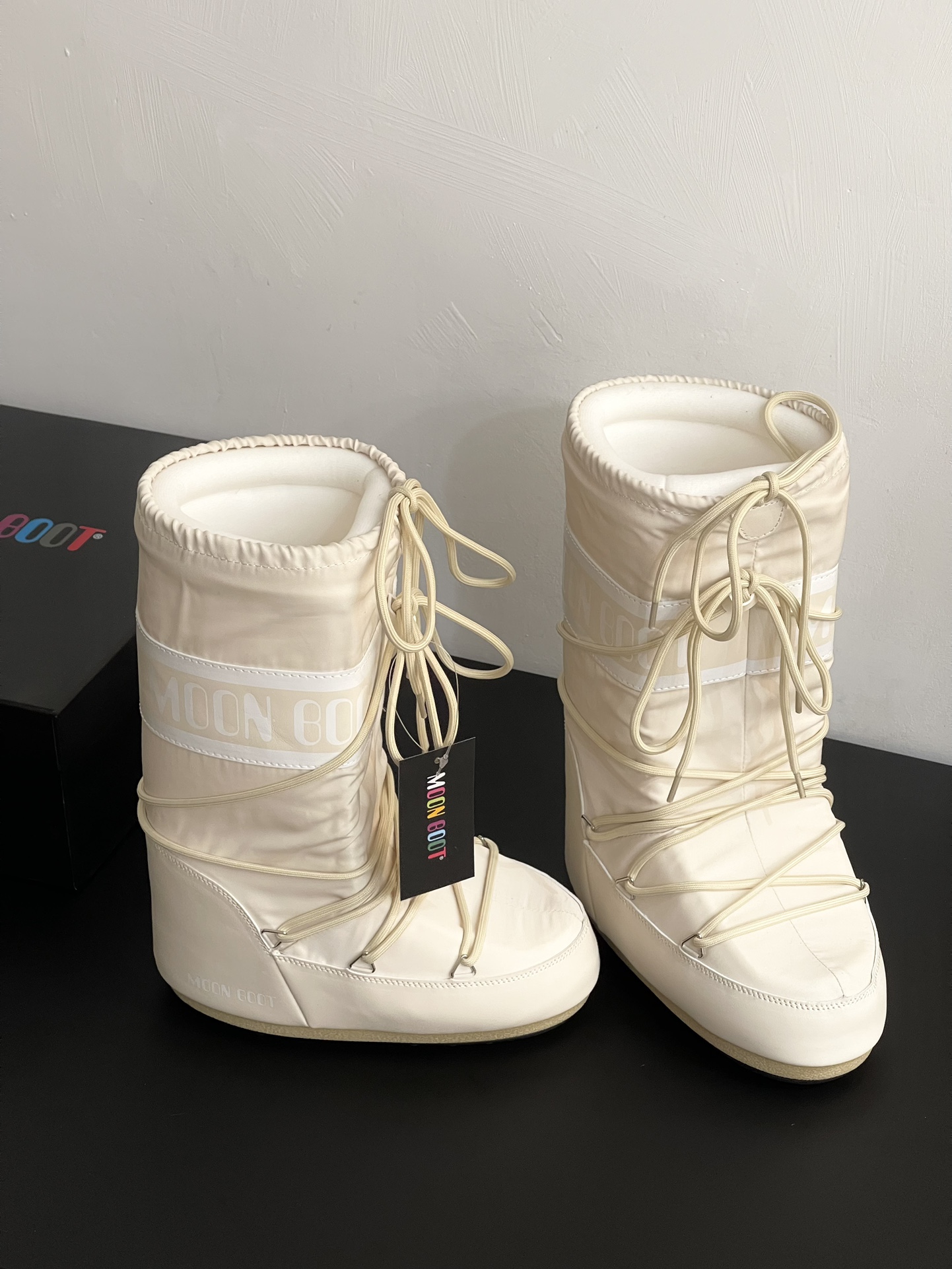 Moon Boot Icon Glance Satin Nylon Lace-Up Women Snow Boots