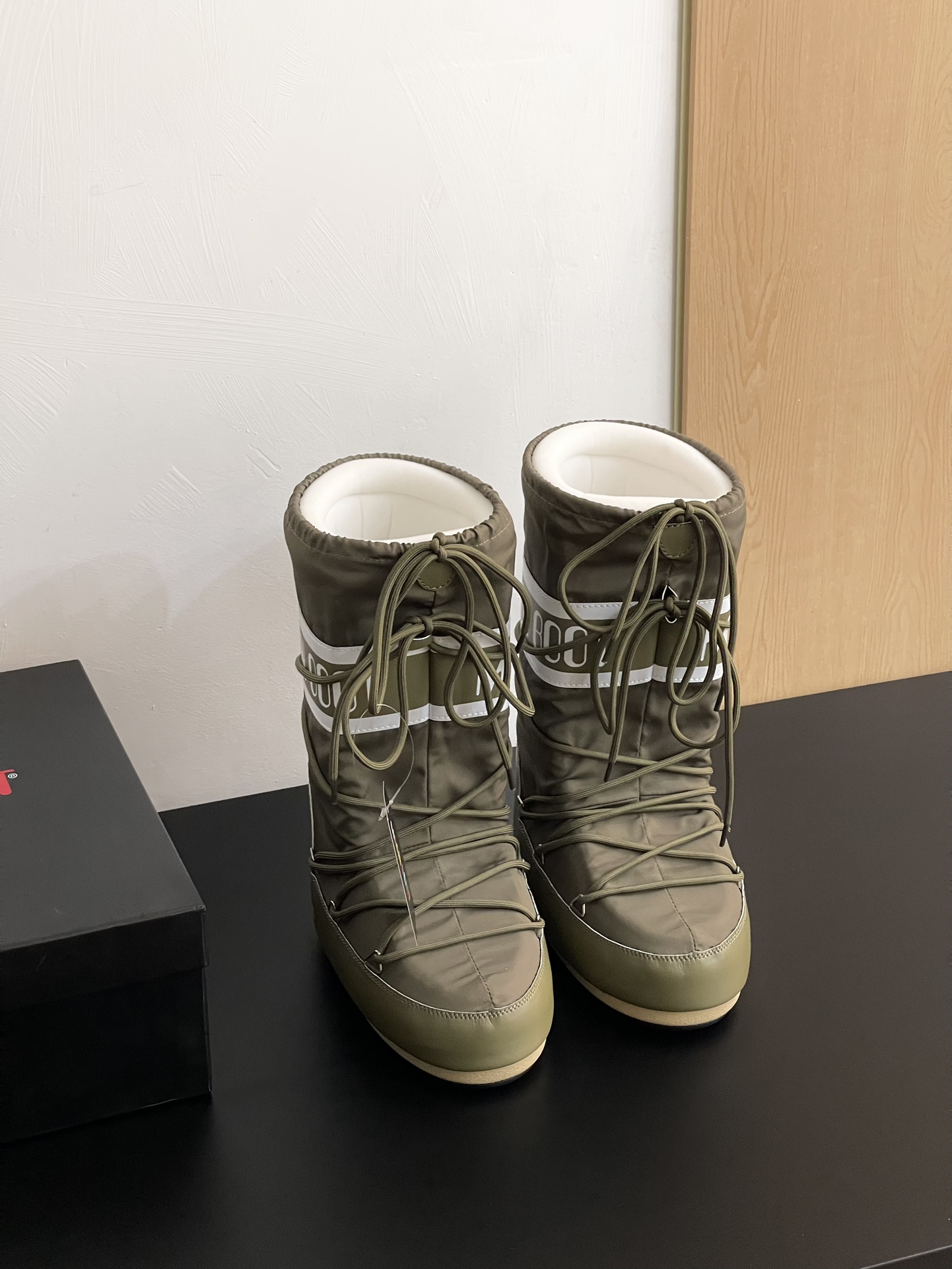 Moon Boot Icon Glance Satin Nylon Lace-Up Women Snow Boots