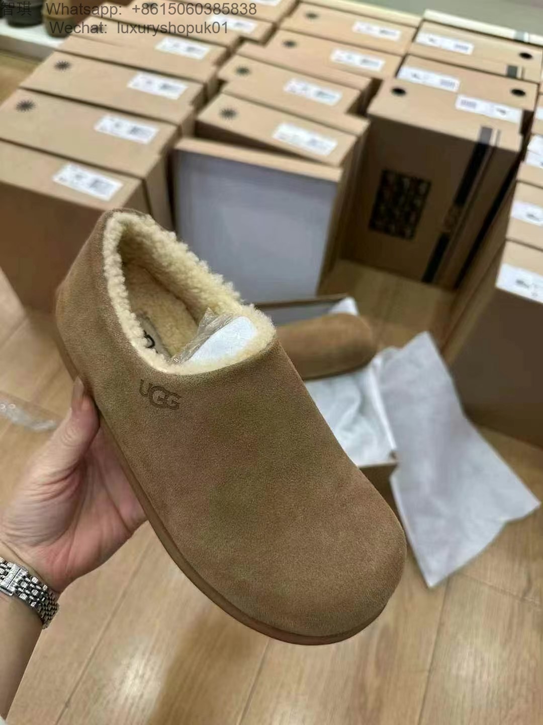 Women UGG Fur Slipper flat