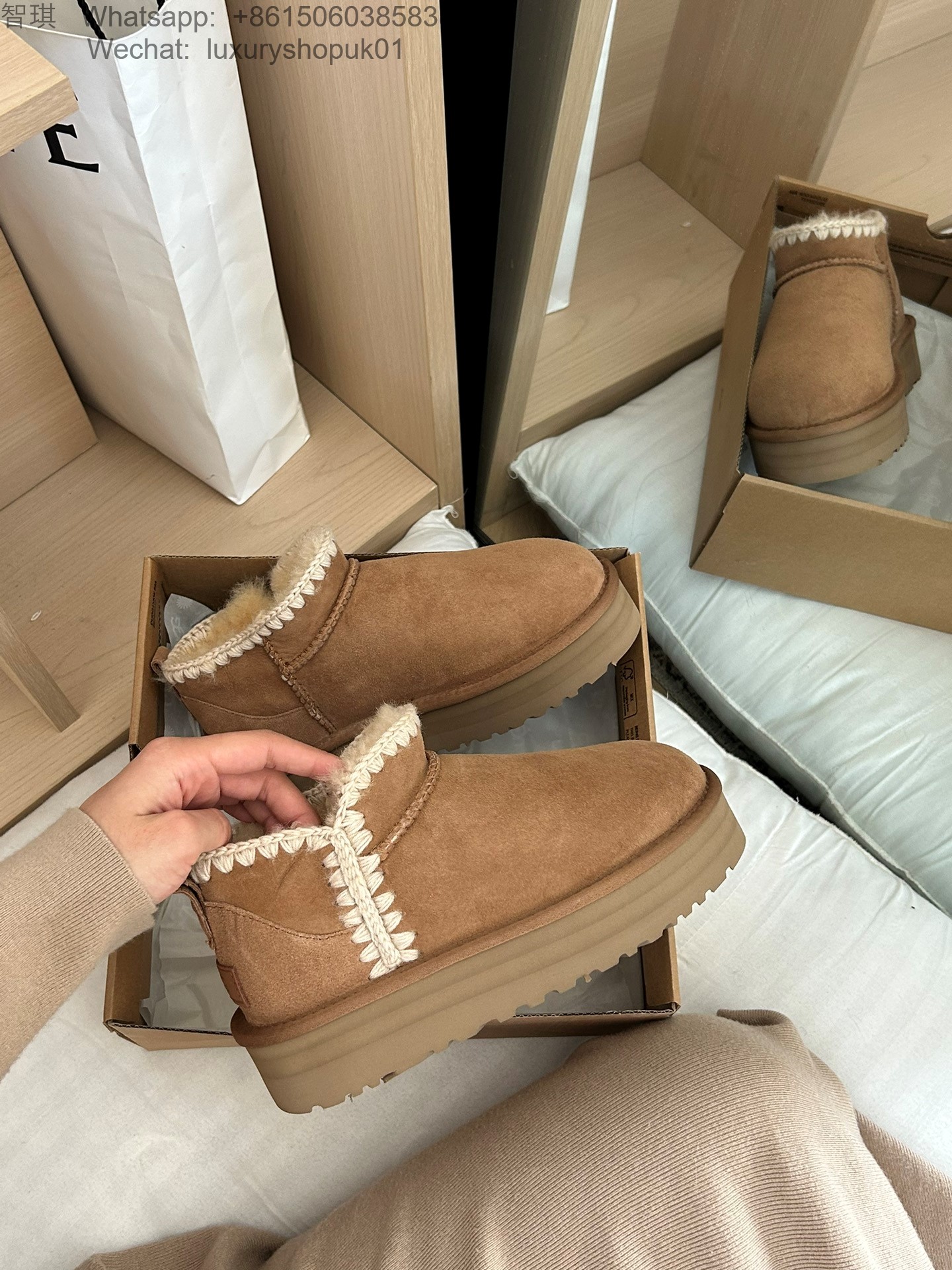 UGG Mini Swifty Platform Mini Boots Women Snow Shoes