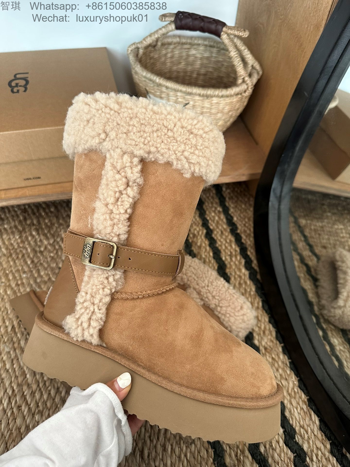 Women UGG Platform Tall Boots Snow Shoes