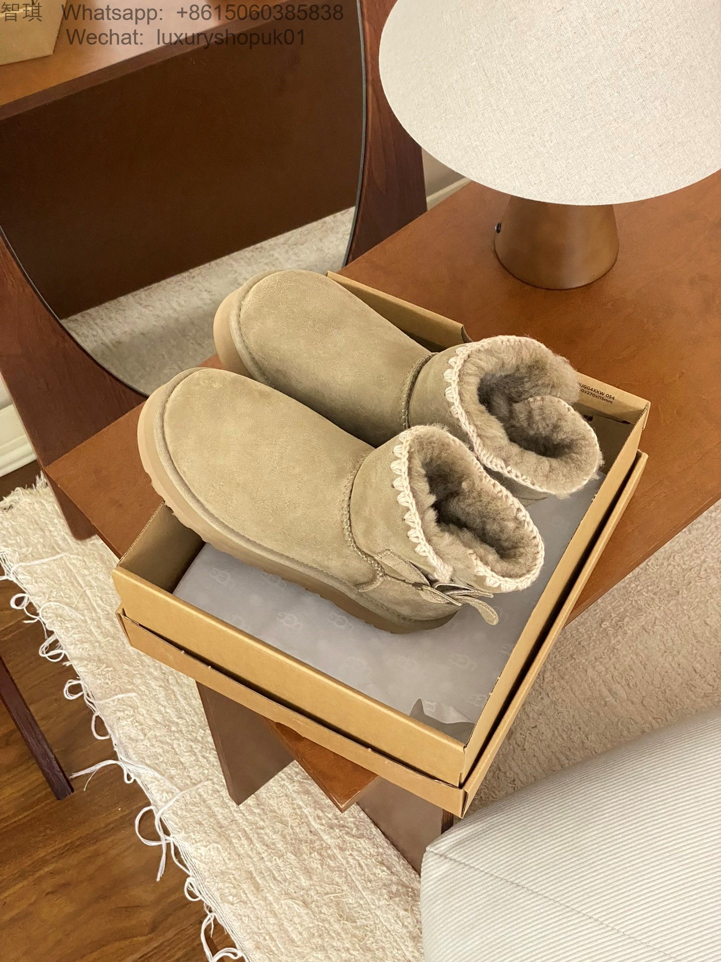 UGG Eskimo Buckled Platform Mini Boots Women Snow Shoes