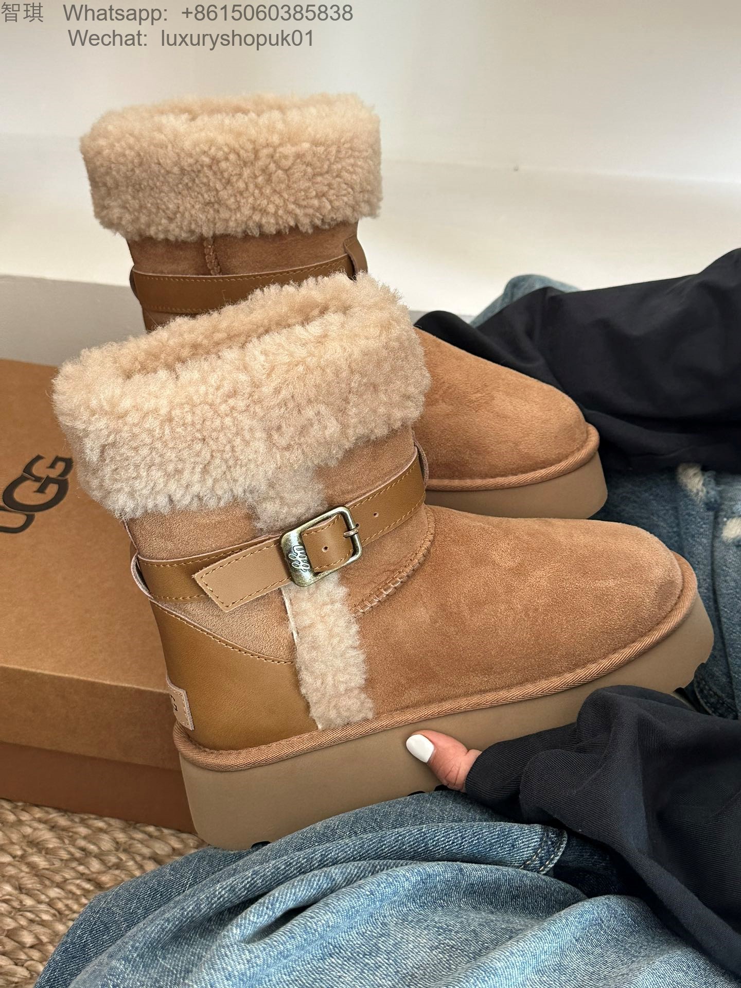 Women UGG Platform Ankle Boots Snow Shoes