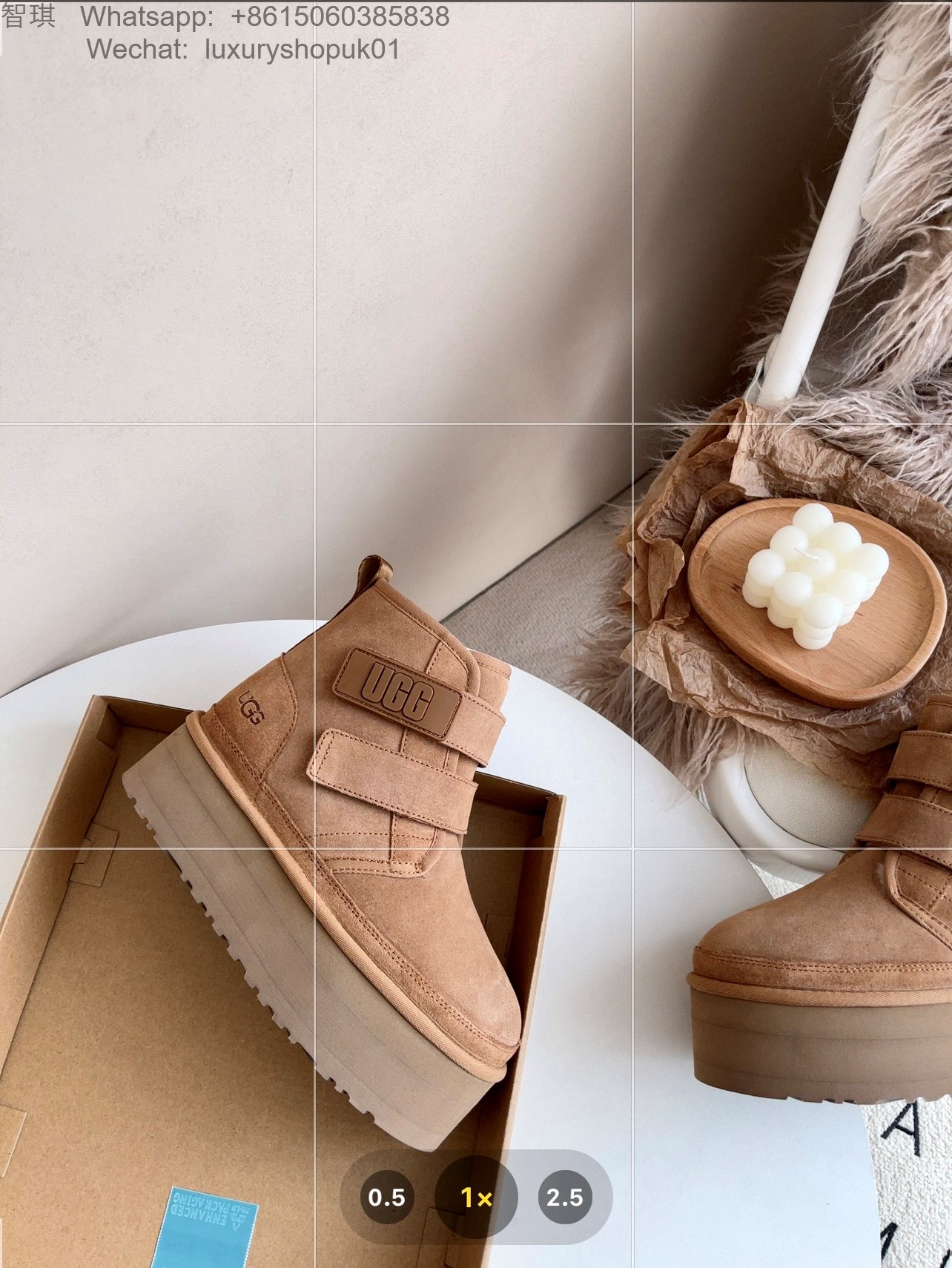 Women UGG Platform Mini boot Fur ankle bootie Shoes