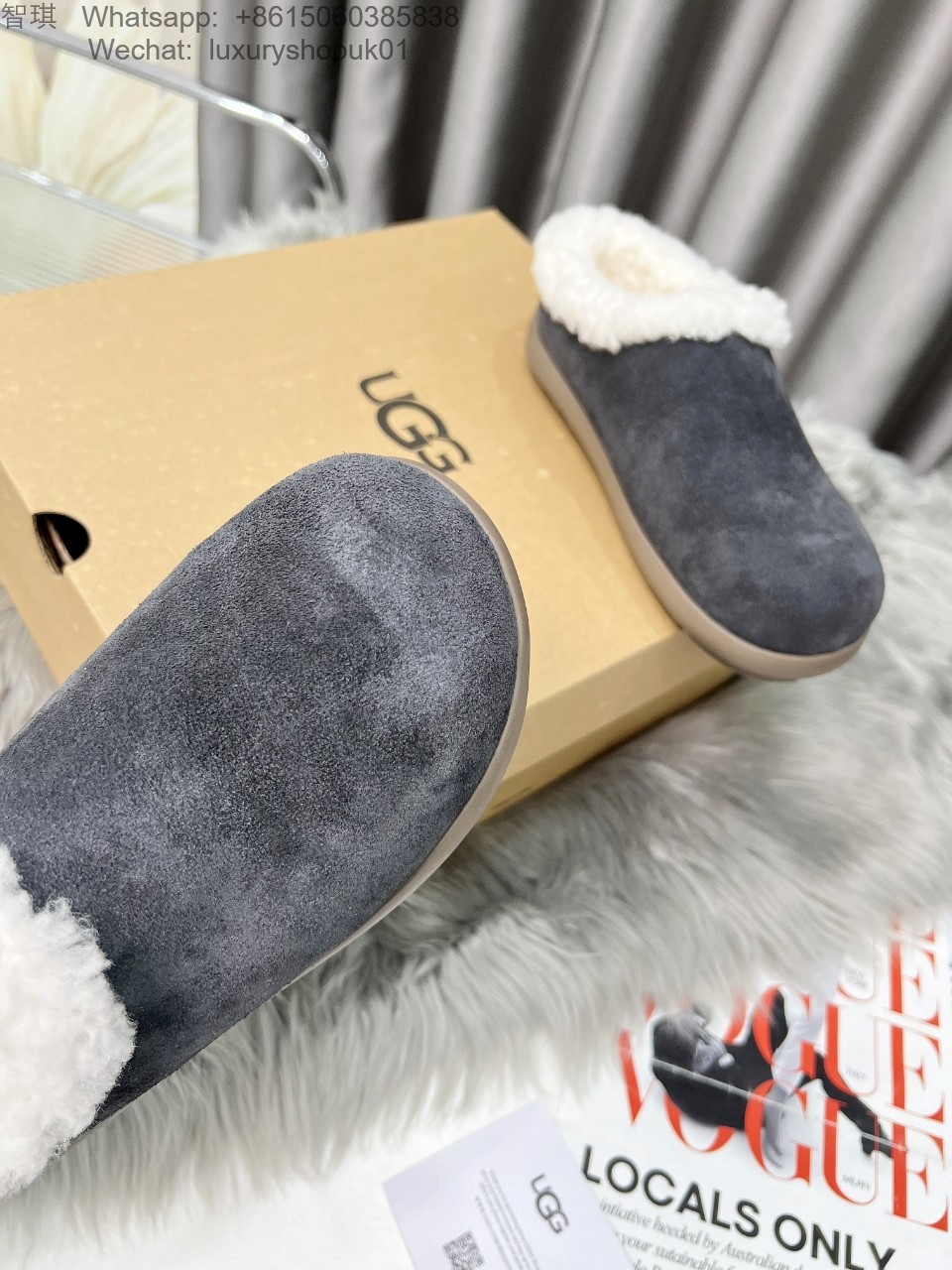 Women UGG Tazzette Slipper Chestnut Fur Shoes