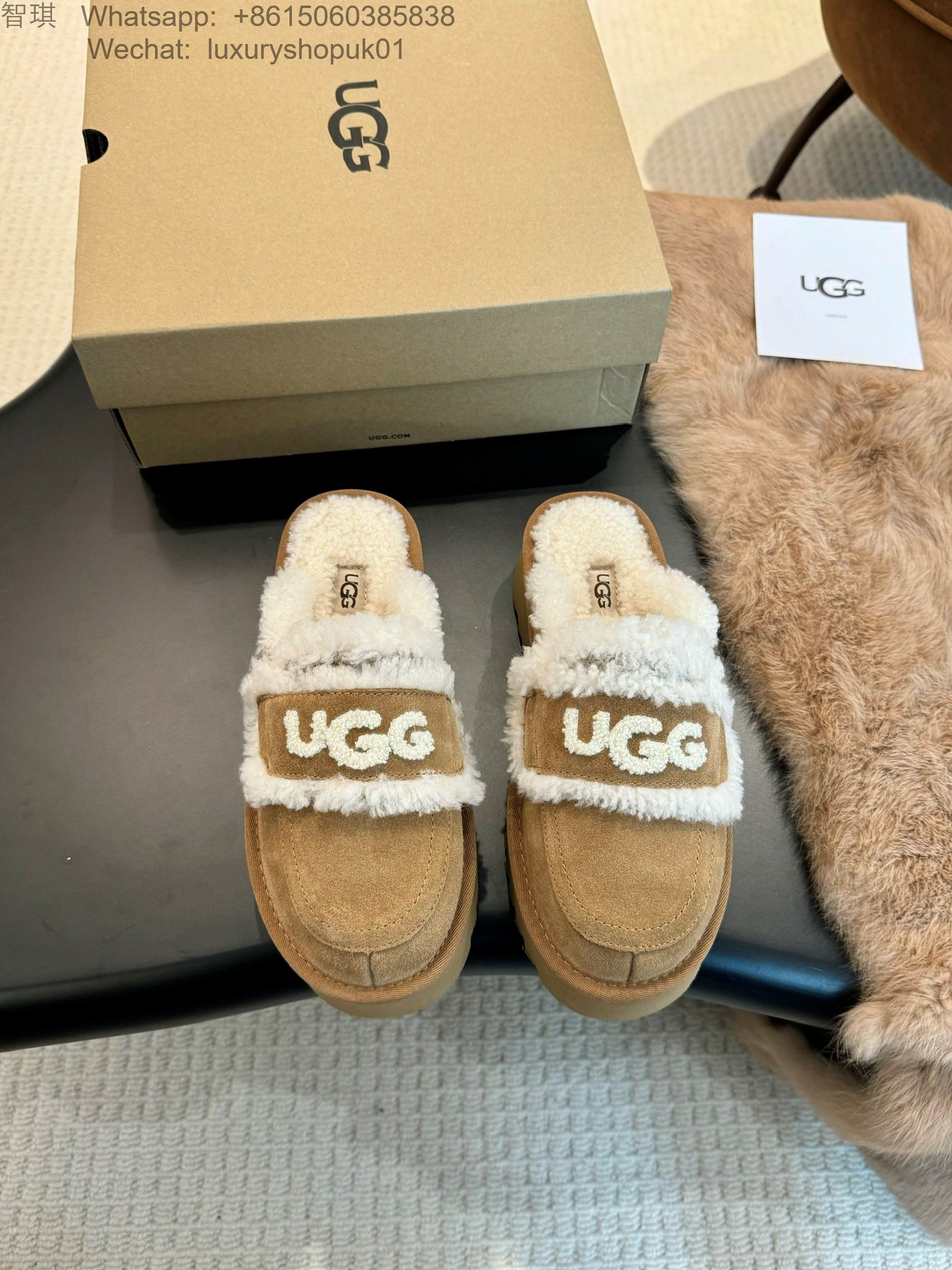 Women UGG Fur Slipper Shoes