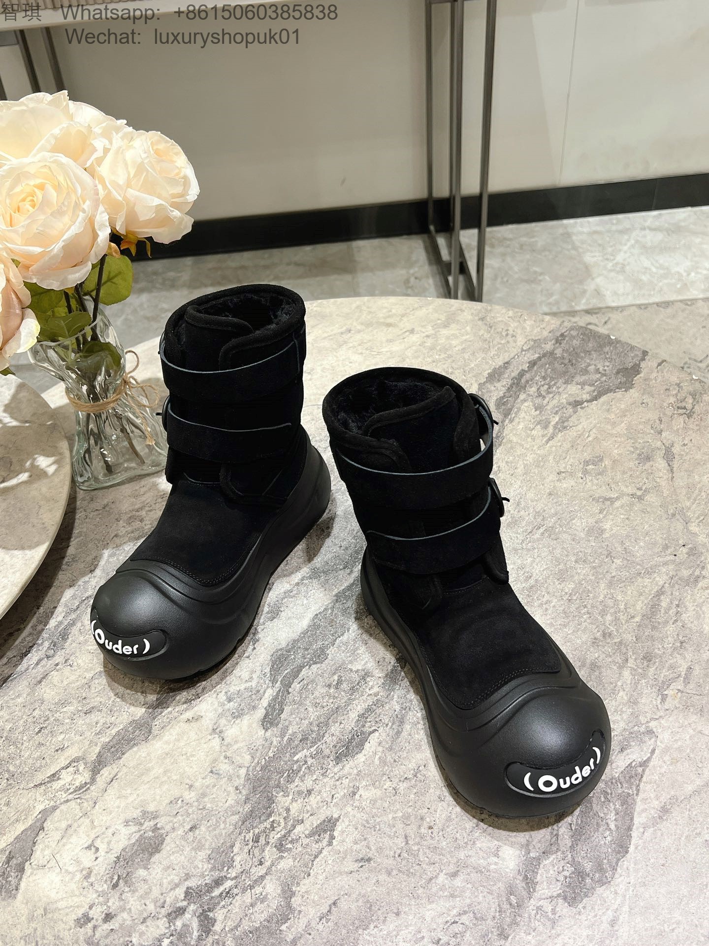 Women Ouder HighPlush Slip-On Waterproof Fur Snow Boot