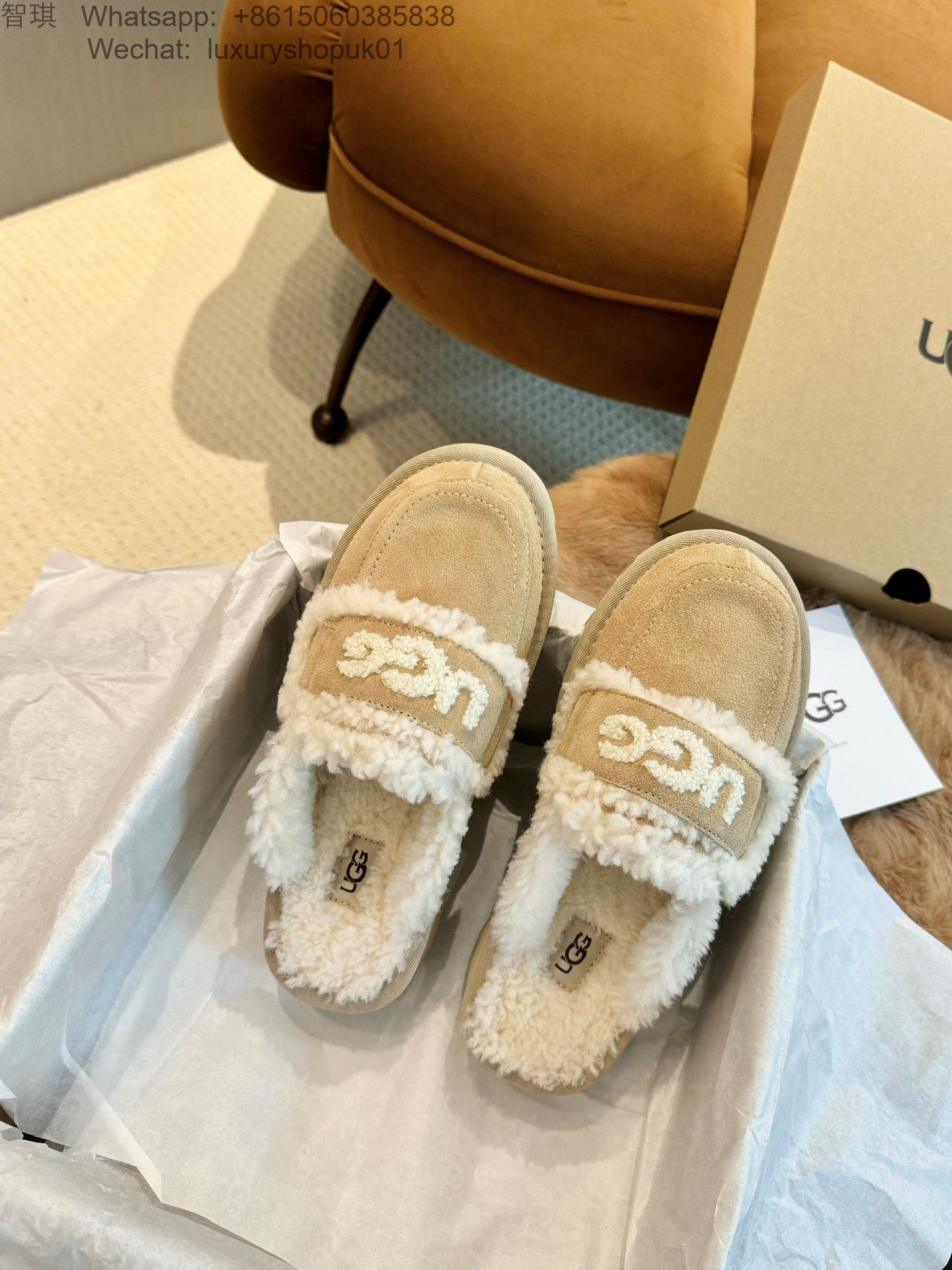 Women UGG Fur Slipper Shoes