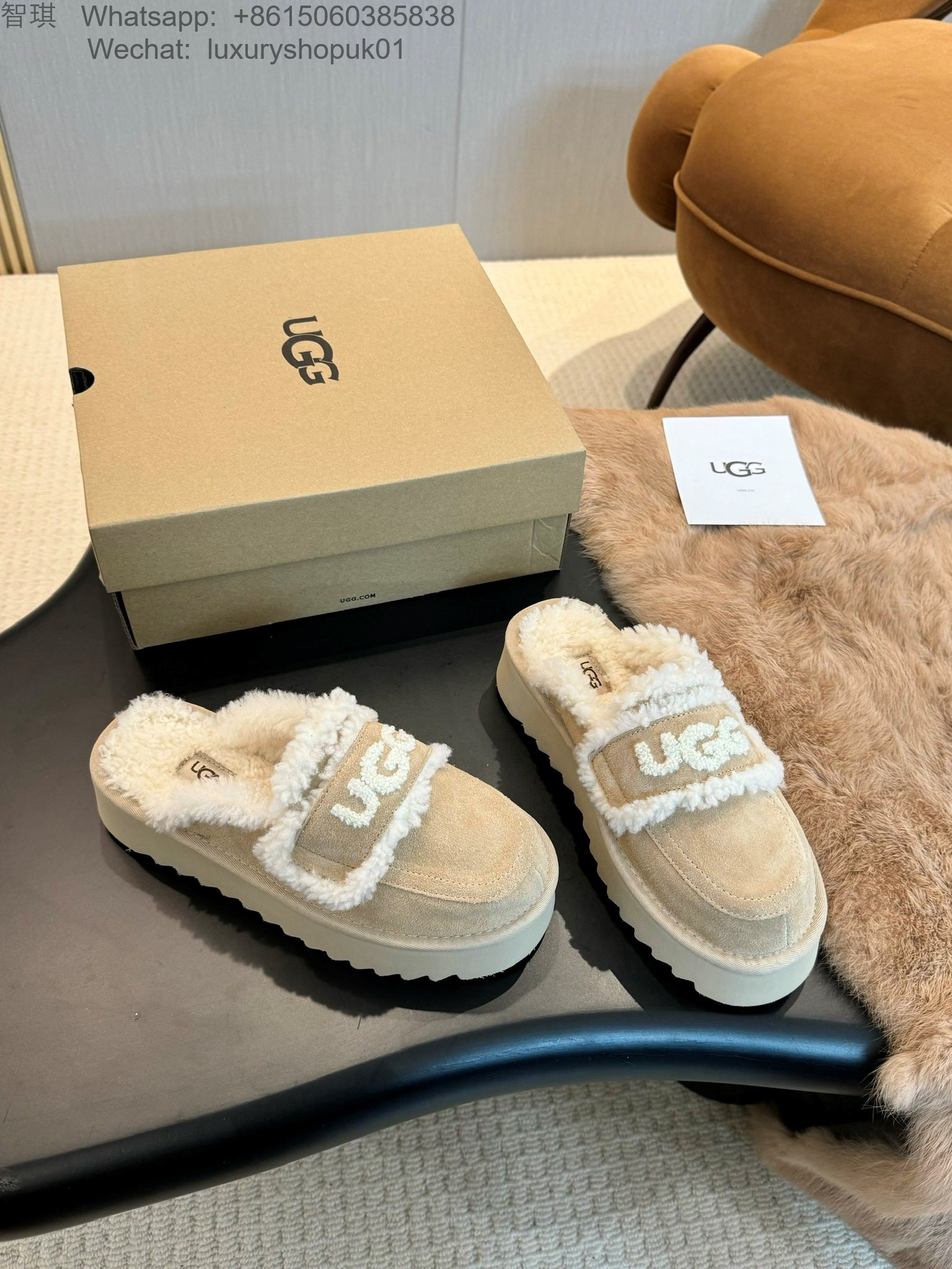 Women UGG Fur Slipper Shoes