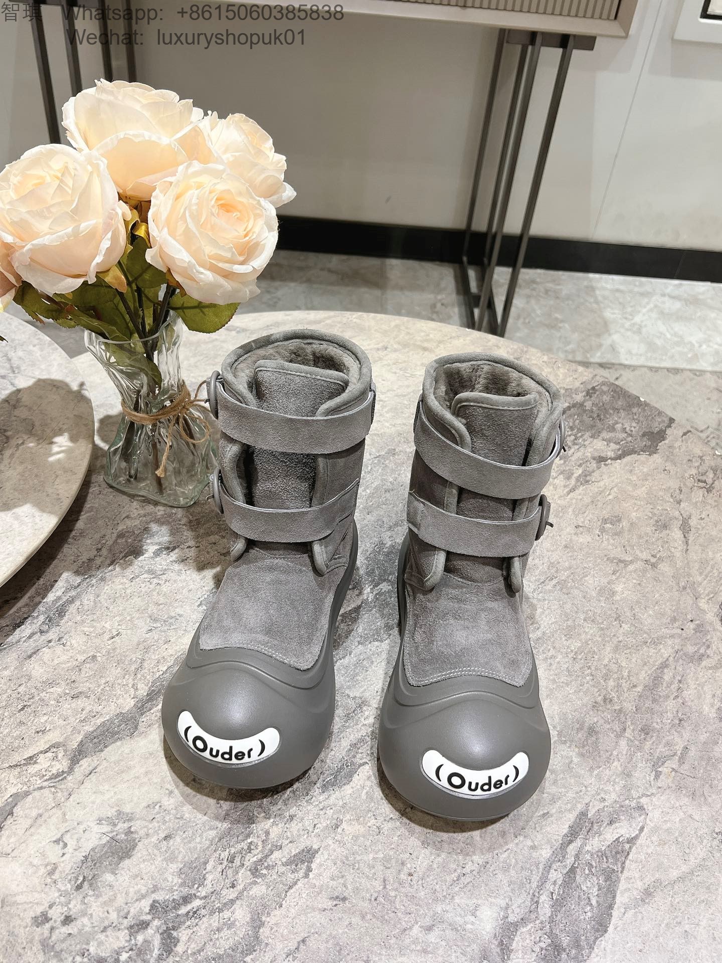 Women Ouder HighPlush Slip-On Waterproof Fur Snow Boot