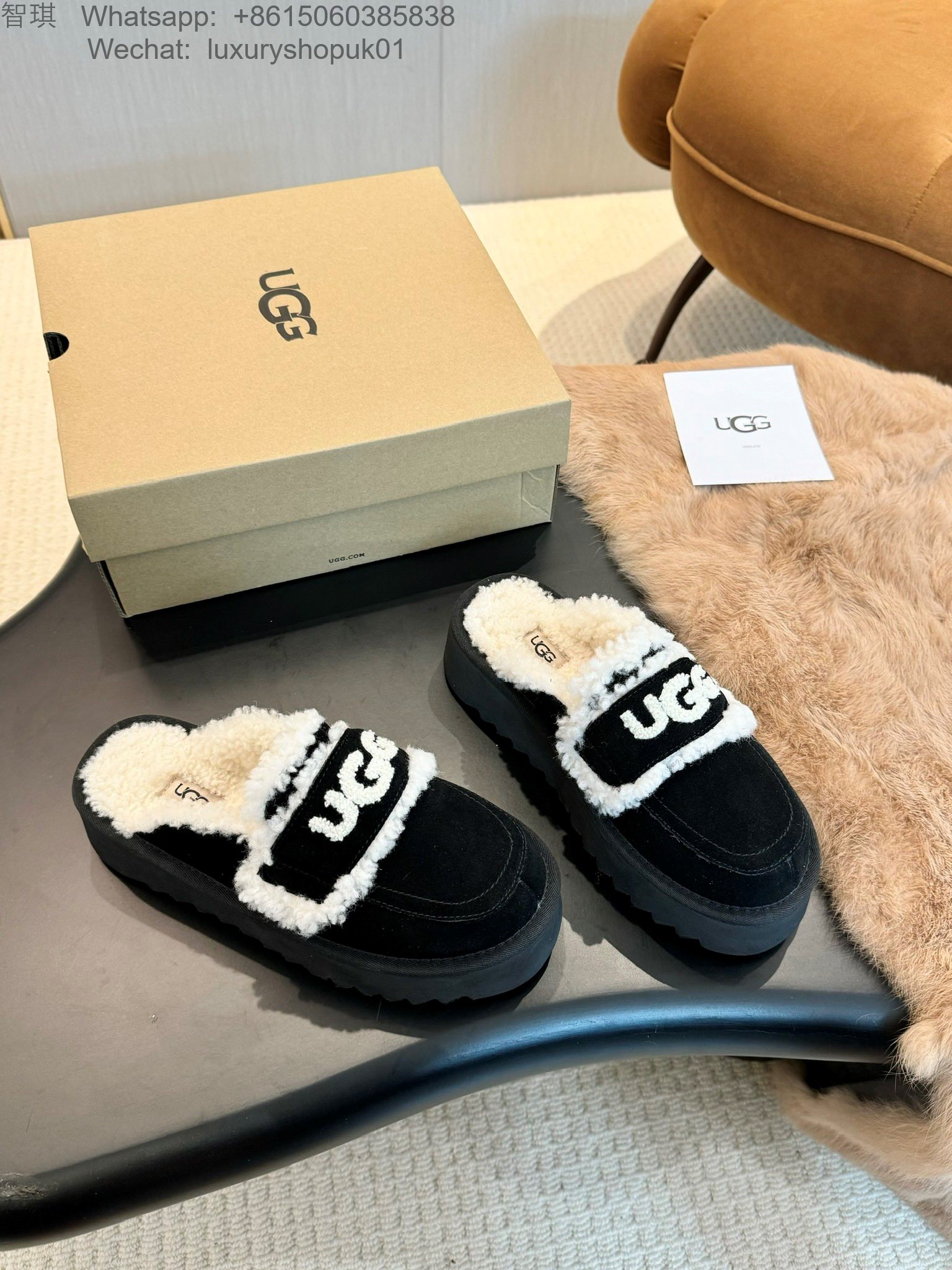 Women UGG Fur Slipper Shoes