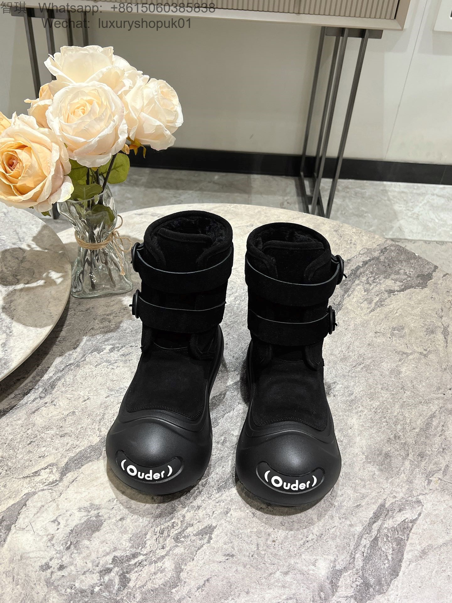 Women Ouder HighPlush Slip-On Waterproof Fur Snow Boot