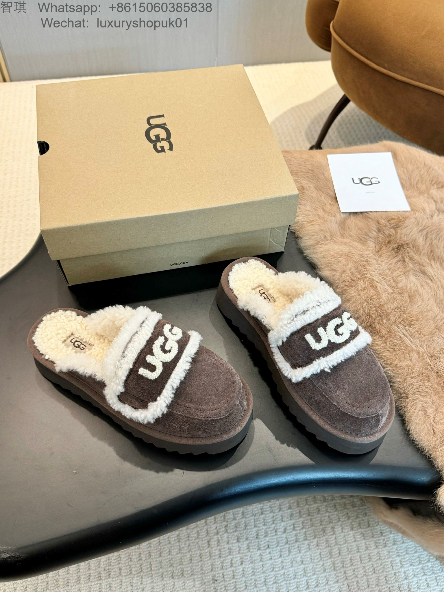 Women UGG Fur Slipper Shoes
