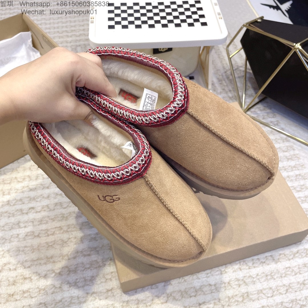 Women UGG Tazz Suede Platform Slippers Shoes