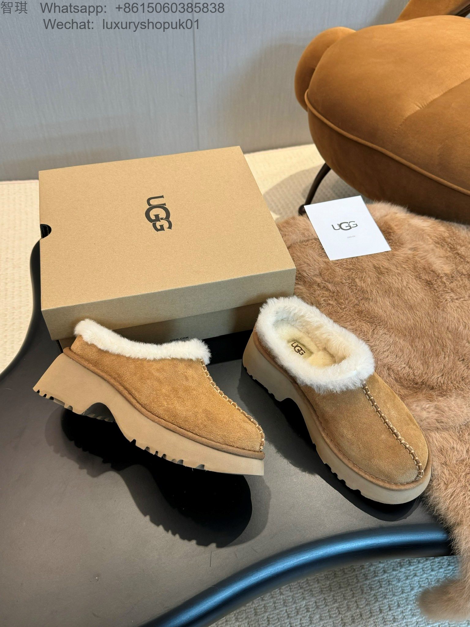 Women UGG Fur Slipper Shoes