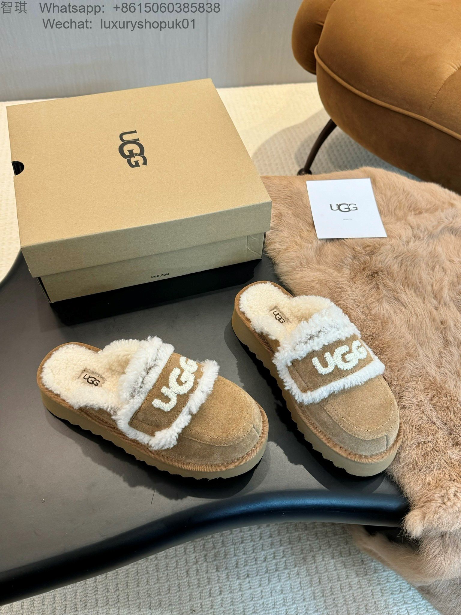 Women UGG Fur Slipper Shoes