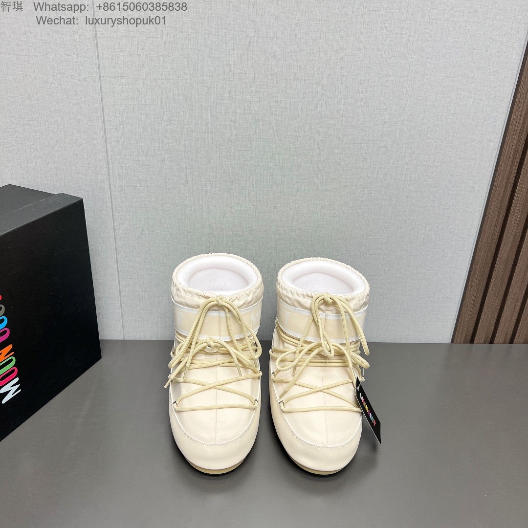 Moon Boot Icon Glance Satin Nylon Lace-Up Women Snow Boots