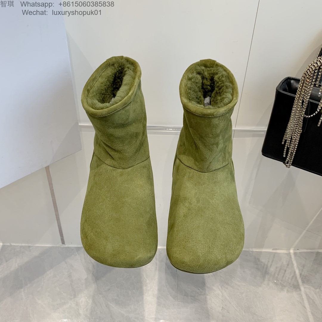 Women Loewe Suede-Shearling Lago Snow Ankle Boot