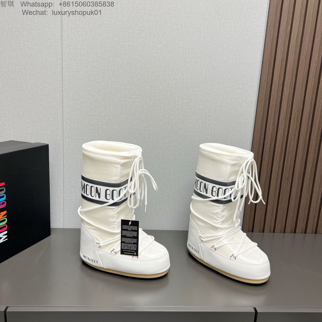 Moon Boot Icon Glance Satin Nylon Lace-Up Women Snow Boots