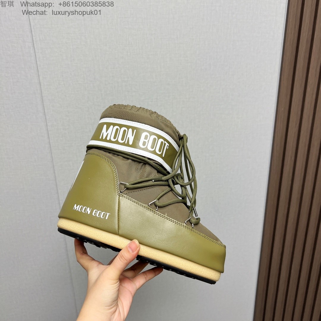 Moon Boot Icon Glance Satin Nylon Lace-Up Women Snow Boots